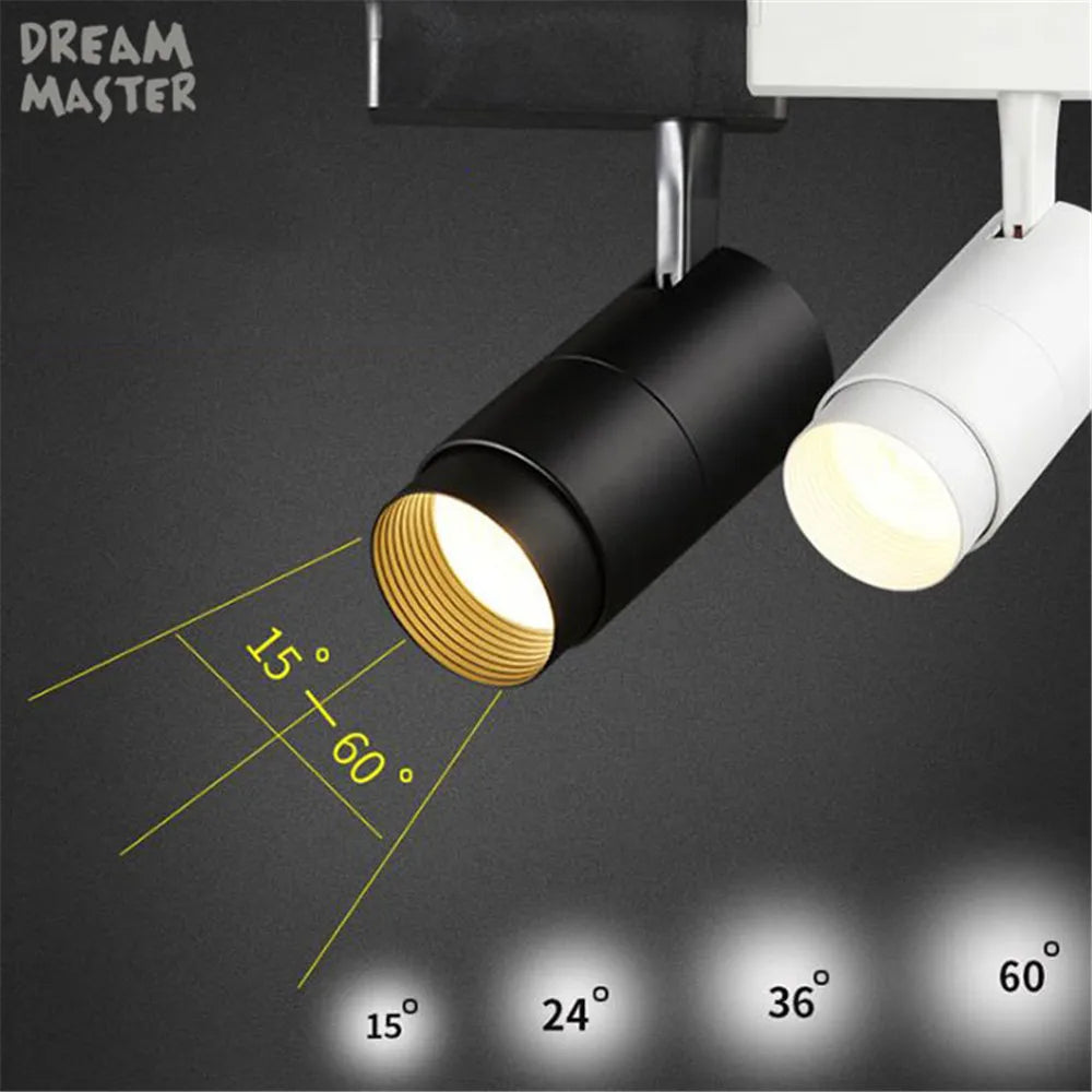 Afralia™ Zoomable COB LED Track Lights: 7/12/20/30W Spot Lighting for Shop Rail & Clothing Store