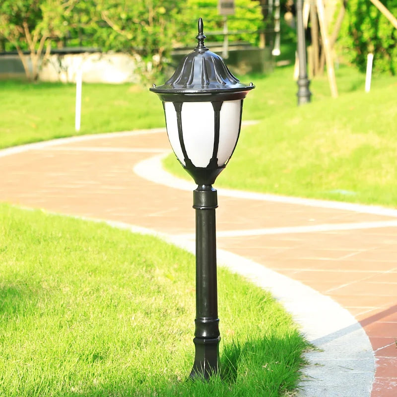 Afralia™ Vintage Aluminum Lawn Lamp for Outdoor Waterproof Garden Lighting