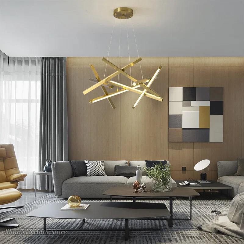 Afralia™ Modern Nordic Chandelier: Aluminum LED Hanging Lamp for Stylish Home Decor