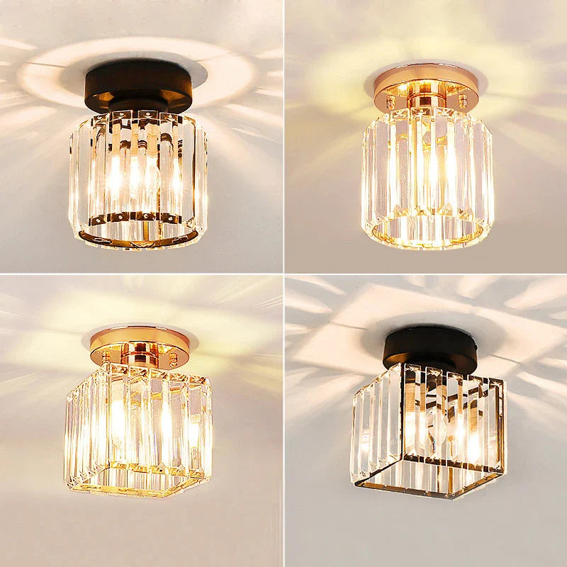 Afralia™ Crystal Aisle Corridor Ceiling Light - Modern Luxury Indoor Hang Lamp