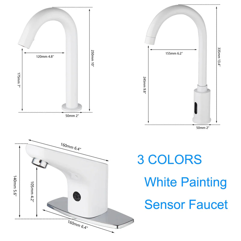 Afralia™ Automatic Sensor Bathroom Faucet, Solid Brass, Water Saving, Touch-Free Electric Tap