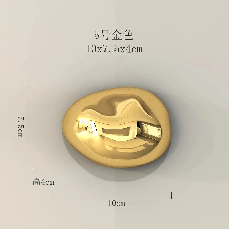 Afralia™ Silver Stone Abstract 3D Wall Hanging Handicraft for Living Room Decor