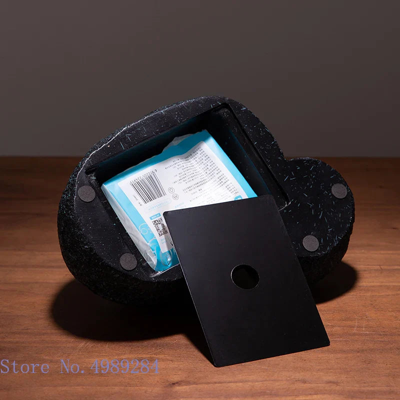 Afralia™ Golden Bird Resin Tissue Box Ashtray Desktop Organizer Storage Box