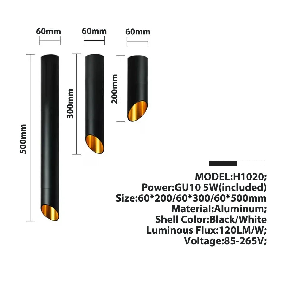 Afralia™ GU10 LED Ceiling Light Cord Lamps with Free 5W Bulb for Kitchen, Living Room, and More