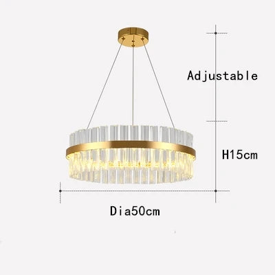 Afralia™ Crystal Chandelier LED Ring Lamp for Dining Living Room & Bedroom