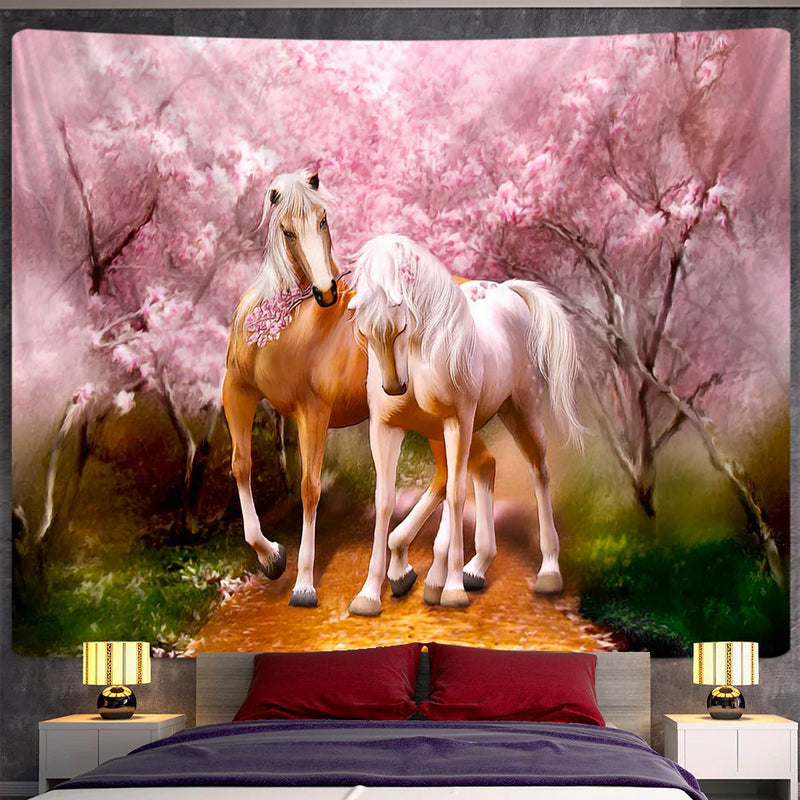 Afralia™ Unicorn Tapestry Wall Hanging Psychedelic Bohemian Decorative Mattress