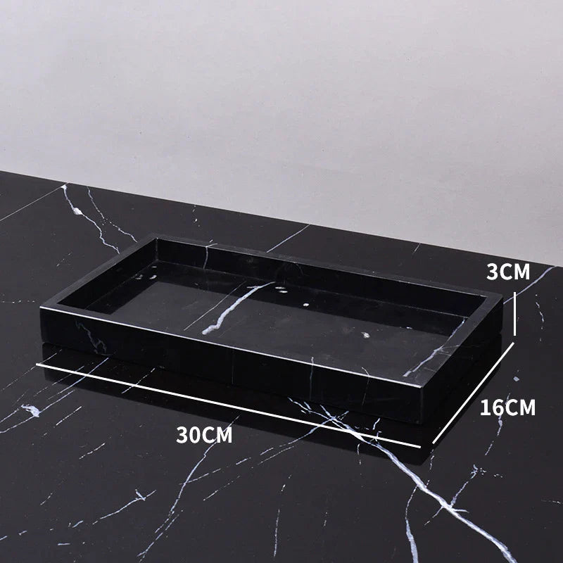 Afralia Marble Tray: Aromatherapy Diffuser & Candle Holder Tray