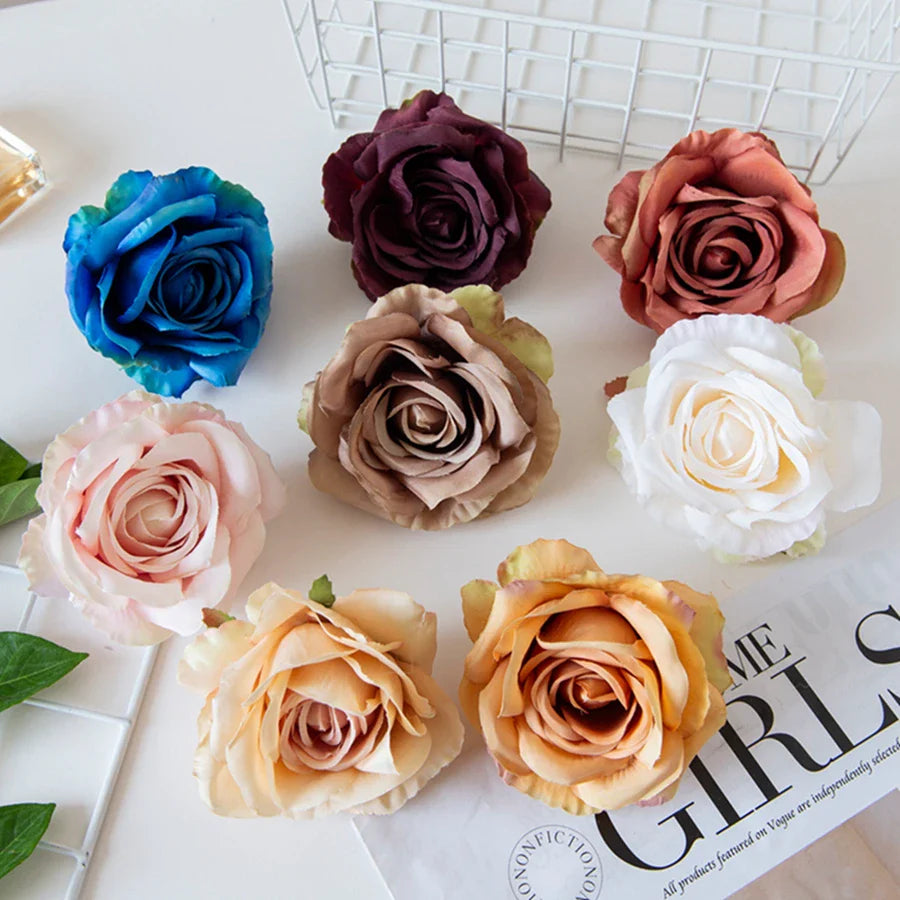 Afralia™ Silk Rose Flowers for Wedding Home Decoration and Scrapbook Bridal Accessories