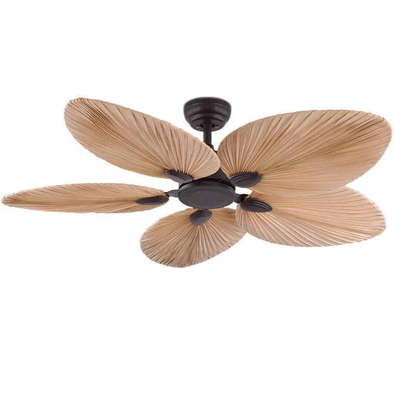 Afralia™ 52 Inch LED Ceiling Fan Without Light Remote Control Reverse Function