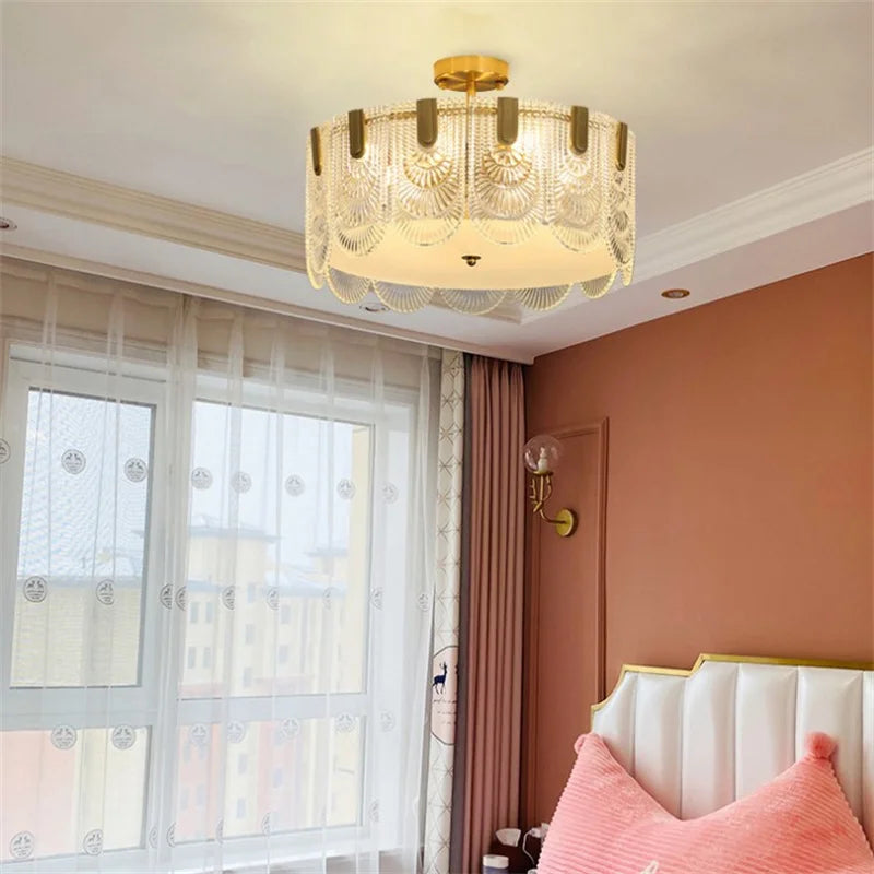 Afralia™ Art Glass Chandelier: Elegant Luxury Lighting for Living, Dining & Bedroom Rooms