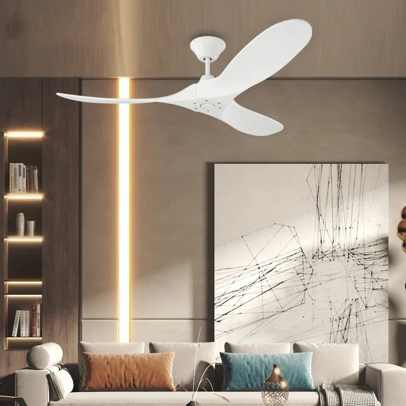 Afralia™ 88" Large Wood Blade Ceiling Fan with Remote Control and DC Motor