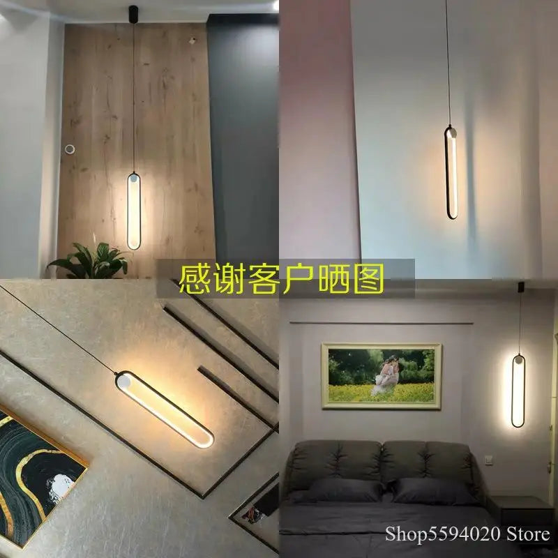 Afralia™ Minimalist LED Chandelier - Modern Bedroom and Living Room Ring Light