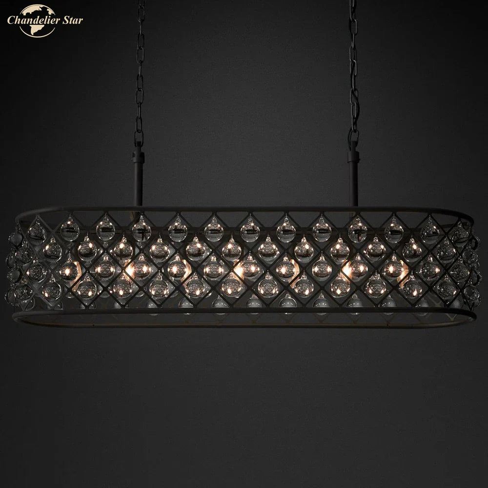 Afralia™ Glass Drop Chandelier Pendant Lights for Living Dining Room