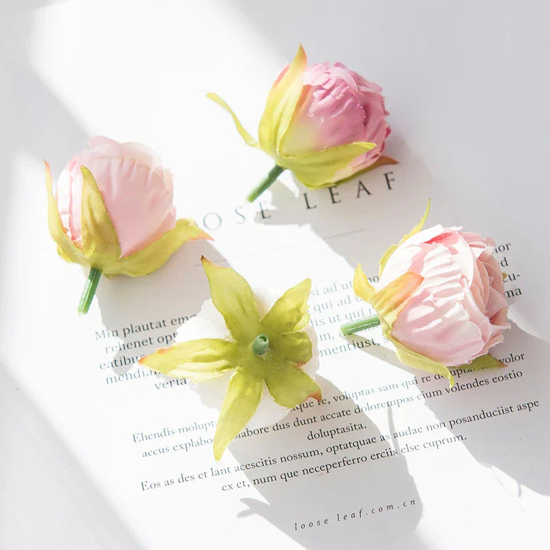 Afralia™ Silk Tea Rose Buds Wedding Home Decor Fake Flowers Bouquet
