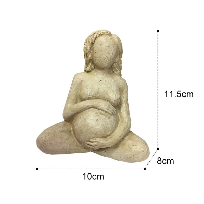 Afralia™ Pregnant Woman Resin Statue Desk Decor Sculpture Figurine Ornaments Statuette