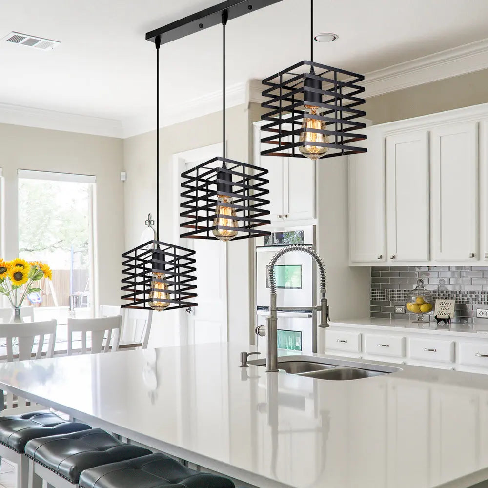 Afralia™ Industrial Vintage LED Pendant Light for Home Living Room Decor