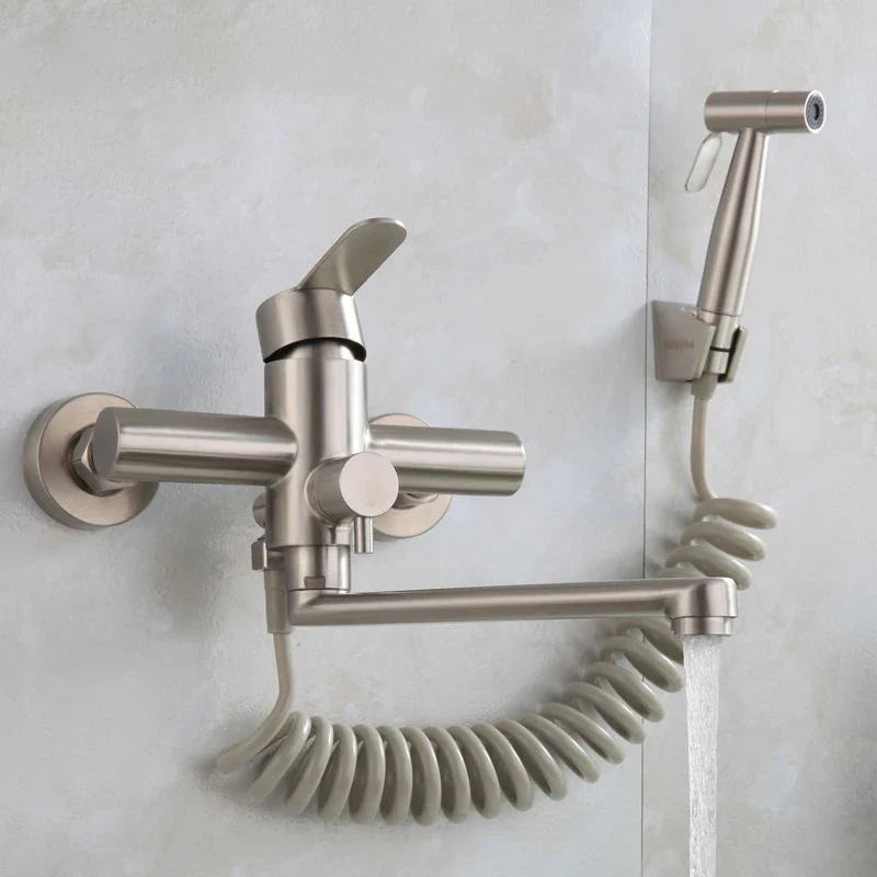 Afralia™ Stainless Steel Brushed Faucet Set for Kitchen & Bathroom