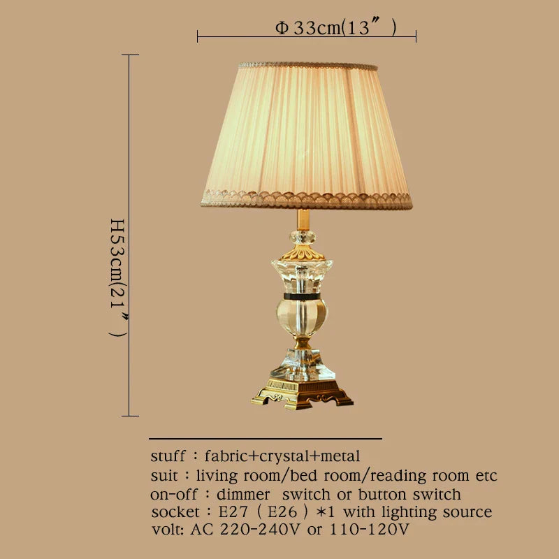 Afralia™ Crystal Table Lamps - Modern Luxury Desk Lights for Home and Hospitality