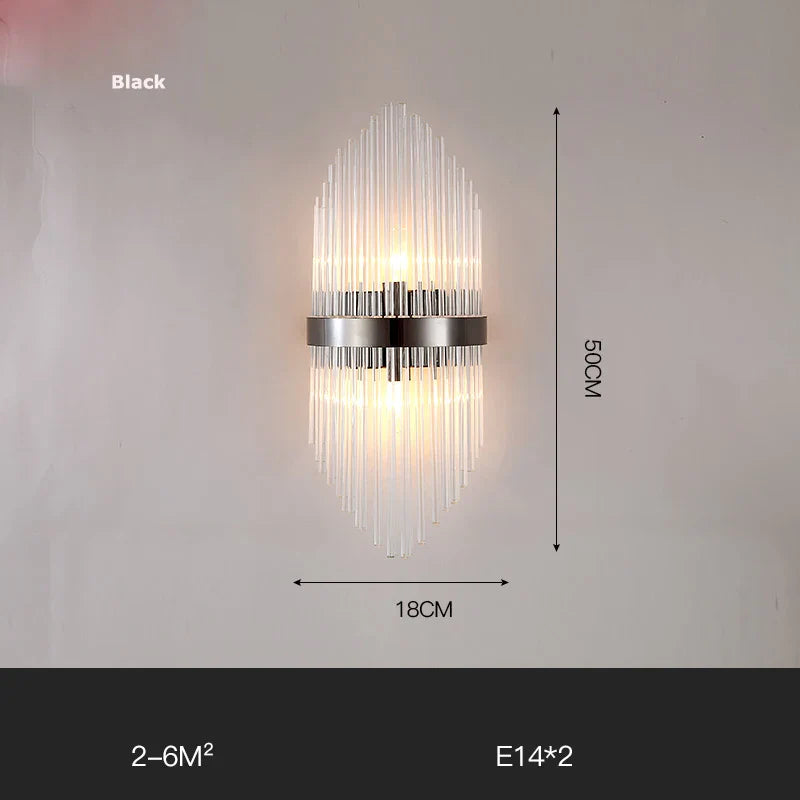 Afralia™ Gold Black LED Wall Sconce Light for Bedroom Corridor