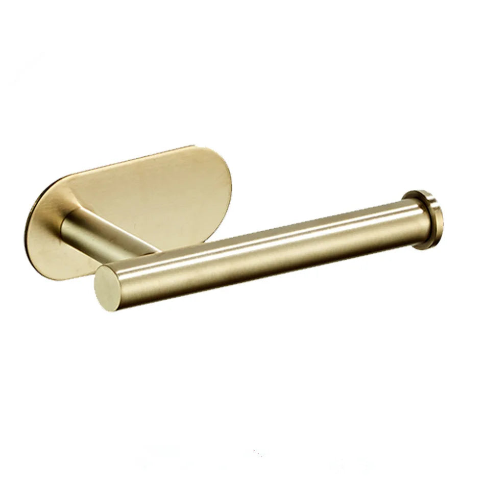 Afralia™ Brushed Gold Stainless Steel Tissue Holder for Kitchen and Bathroom