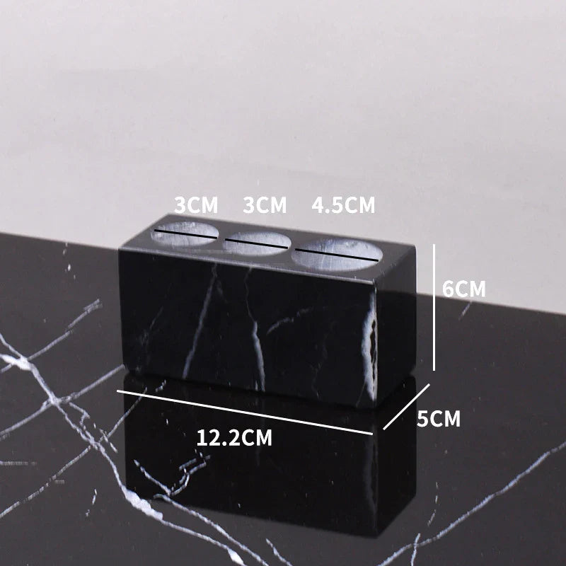 Afralia™ Black Marquina Marble Bathroom Set cue.opti