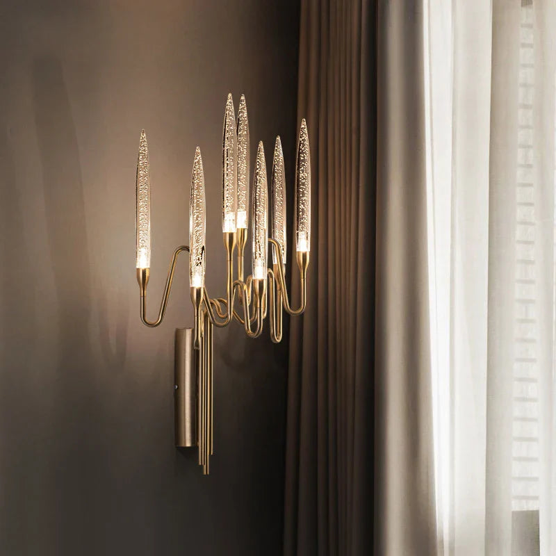 Afralia™ Modern Luxury Wall Sconce Bedroom Dinning Room Light Fixture Elegant Bedroom Decoration