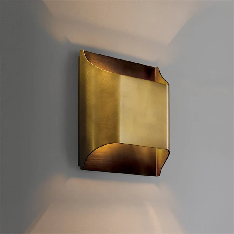 Afralia™ Luxury Copper Wall Lamp: Modern Hotel Living Room Bedside LED Light