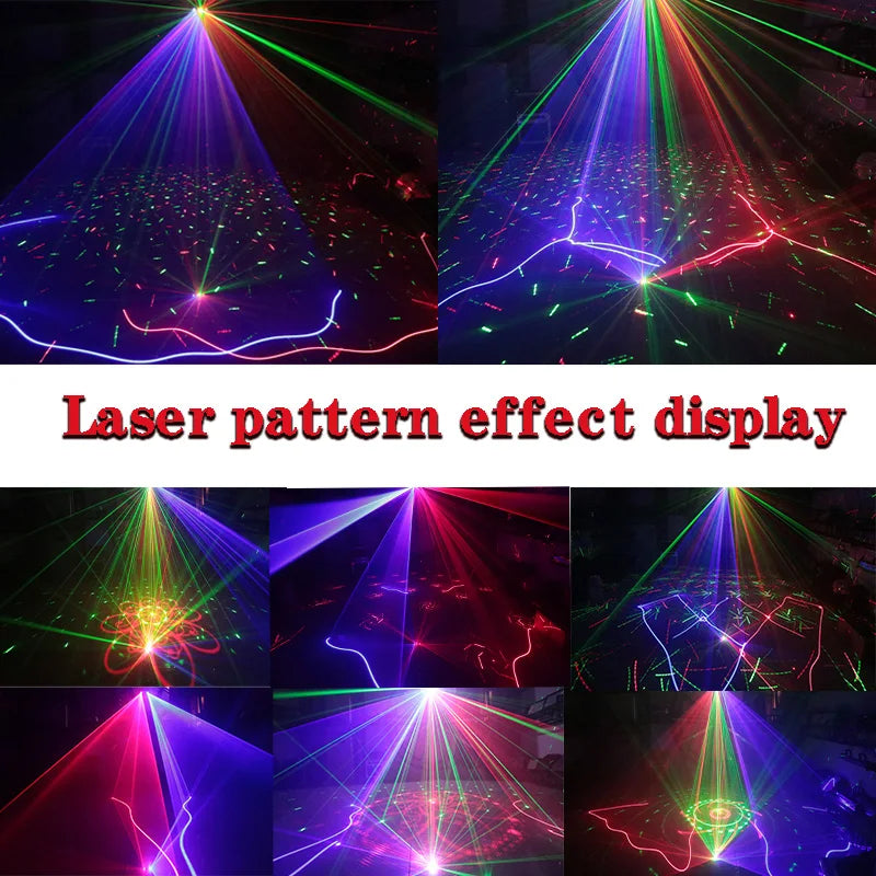 Afralia™ Laser Beam DJ Stage Light DMX512 Music Strobe Effect Party Lighting