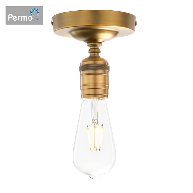 Afralia™ Permo Industrial Metal Wall Light, Vintage Retro Recessed Mini Ceiling Lamp