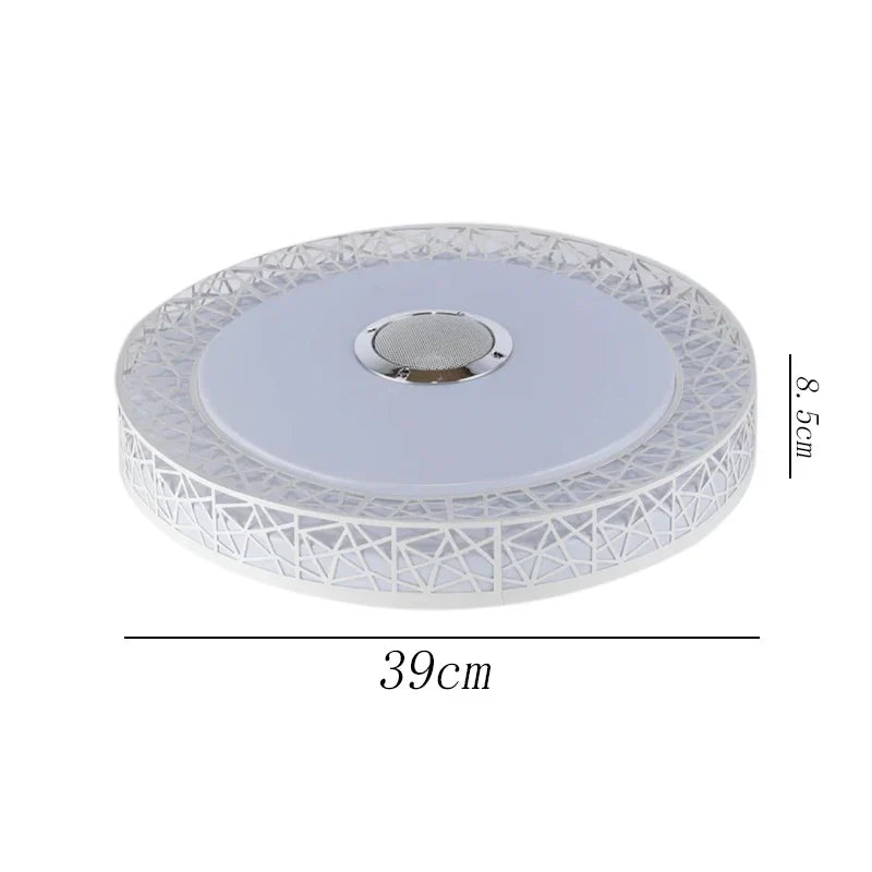 Afralia™ Bluetooth Speaker Ceiling Light 36W | Bedroom Music Party Lamp with Remote Control