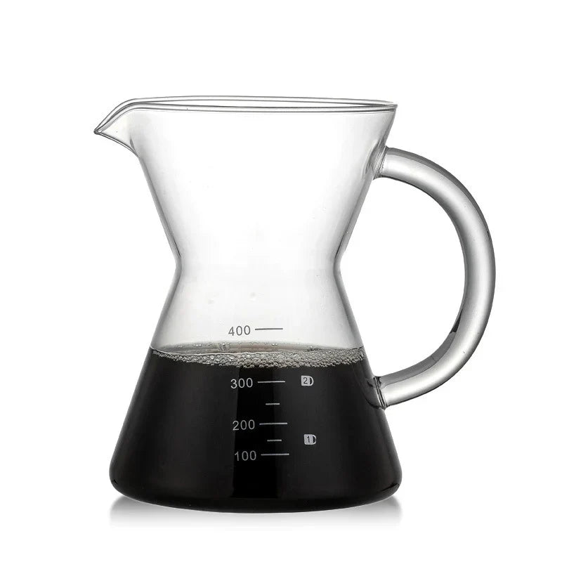 Afralia™ Glass Coffee Pot with Stainless Steel Filter - 400ml Heat Resistant Coffeeware