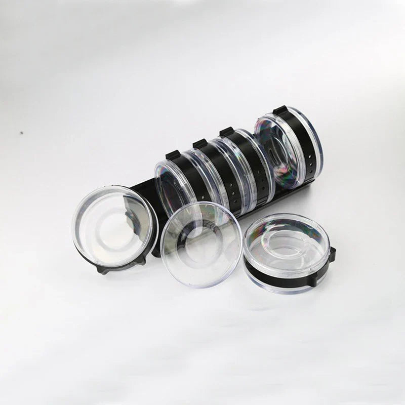 Afralia™ Transparent Seasoning Cans Kitchen Spice Mill Condiment Bottles Salt Pepper Shakers