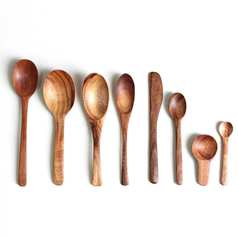 Teak Wood Colander Skimmer Spoon - Afralia™ Kitchen Tableware