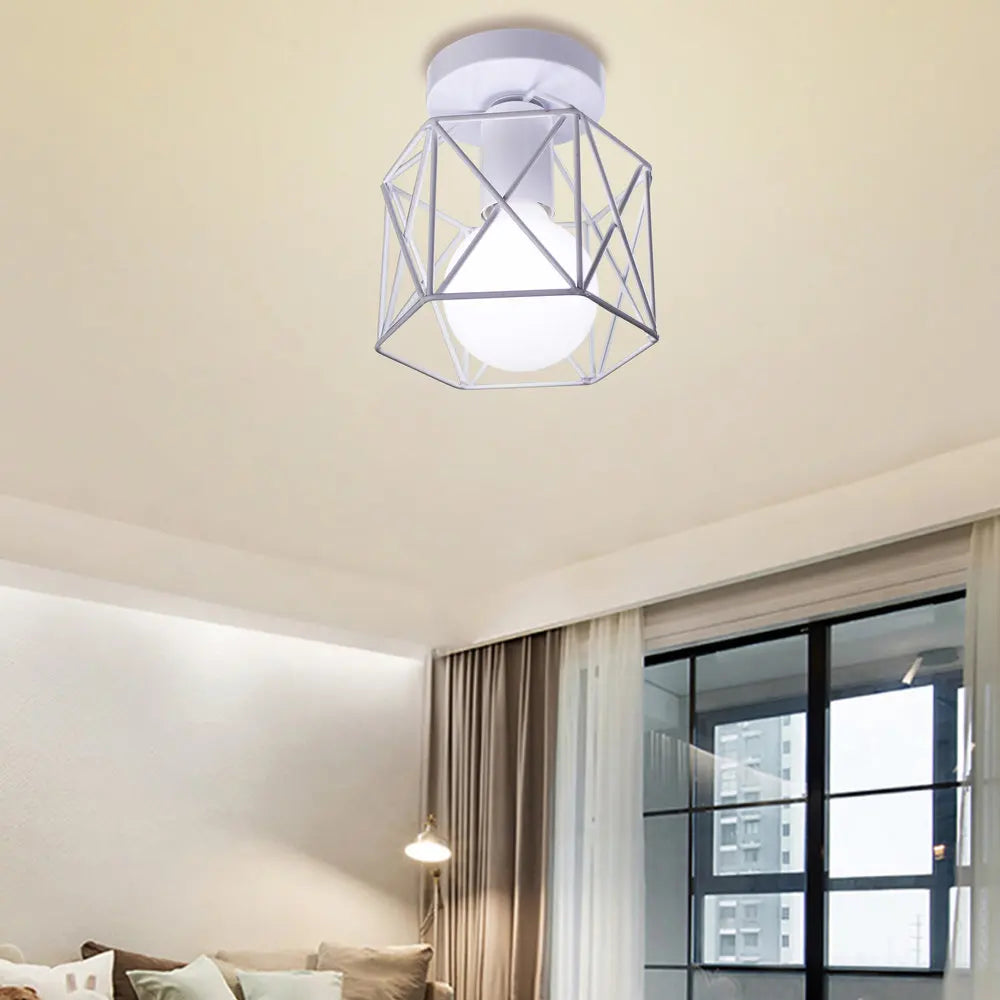Afralia™ Nordic Industrial LED Ceiling Lights for Home Bedroom Living Room Kitchen