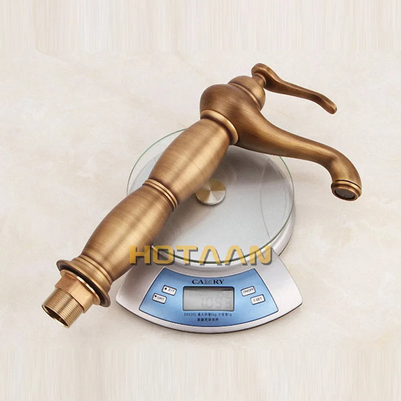 Afralia™ Antique Bronze Tall Basin Faucet - Luxury Europe Style Solid Copper Mixer