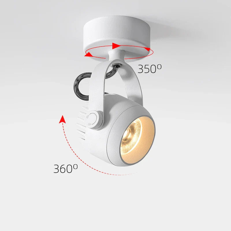 Afralia™ LED Adjustable Angle Spotlight Ceiling Lights for Background Wall and Aisle