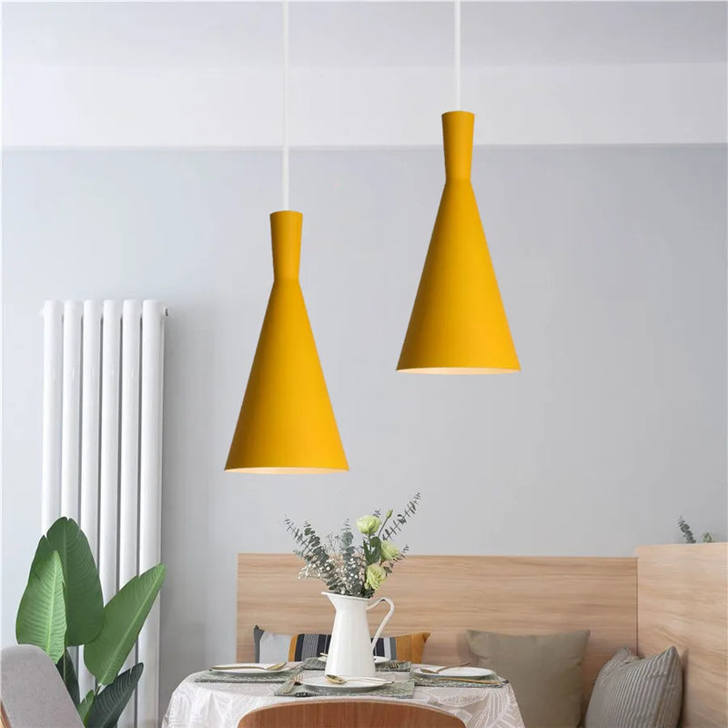 Afralia™ Nordic Macaron Aluminum Ceiling Pendant Light for Modern Decor