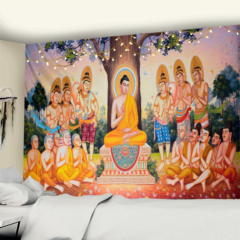 Afralia™ Buddha Tapestry Wall Hanging for Bedroom Decor & Meditation Room