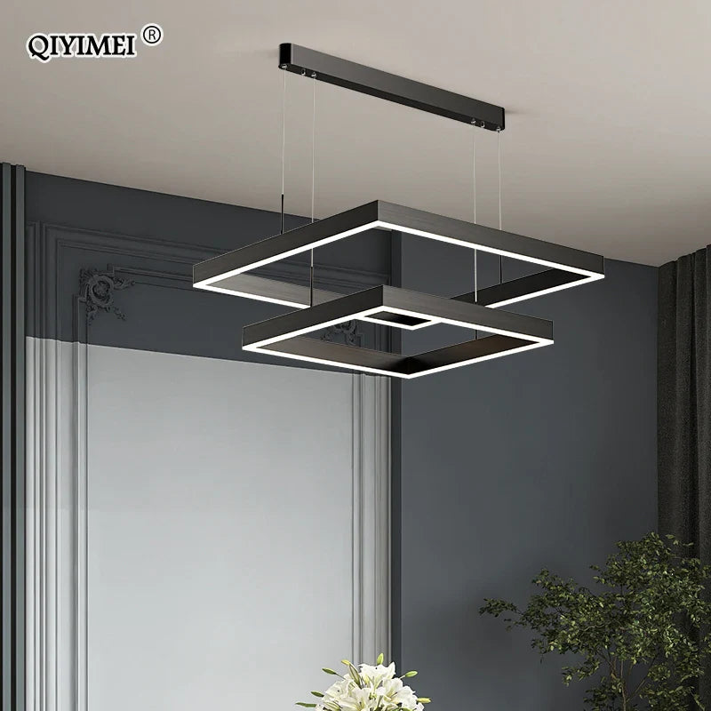 Afralia™ LED Chandelier: Modern Aluminum Luster Lamps for Bedroom, Hall, Dining, Living Room