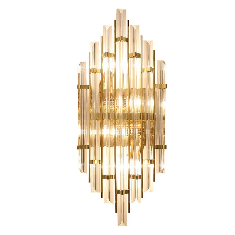 Afralia™ Elegant Crystal Wall Lamp for Living Room, Bedroom, and Aisle Lighting