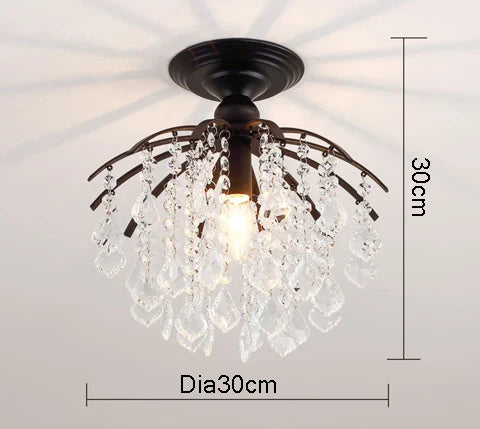 Afralia™ Gold/Black Crystal Pendant Chandelier for Wedding Decor and Luxury Home Lighting