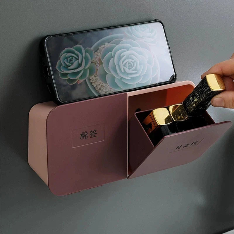 Afralia™ Cotton Swab & Pad Holder: Bathroom Organizer & Cosmetic Container