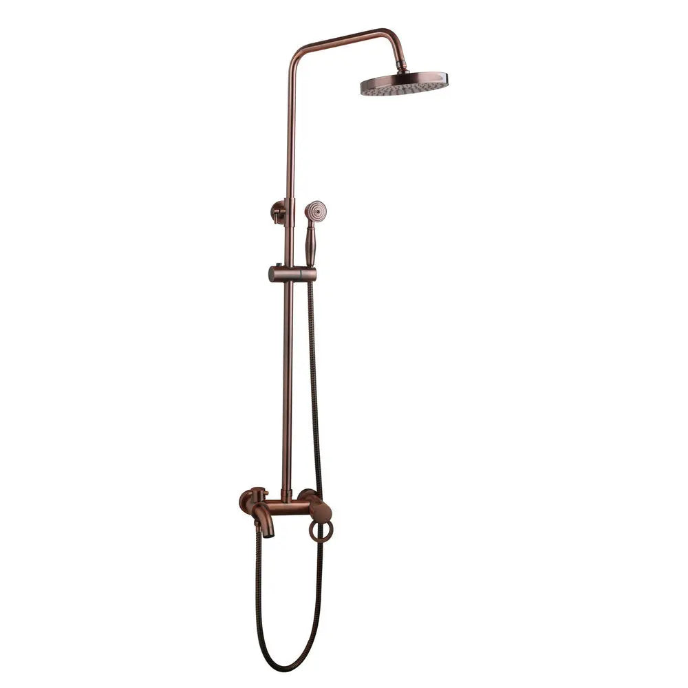 Afralia™ Rose Gold 3-Function Shower Set with Rain Shower Head and Hand Shower