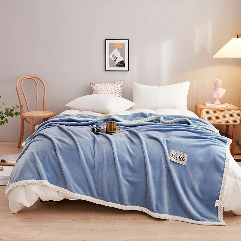 Afralia™ Nordic Milk Velvet Blanket: Warm, Plush, Multi-Functional Bedsheet