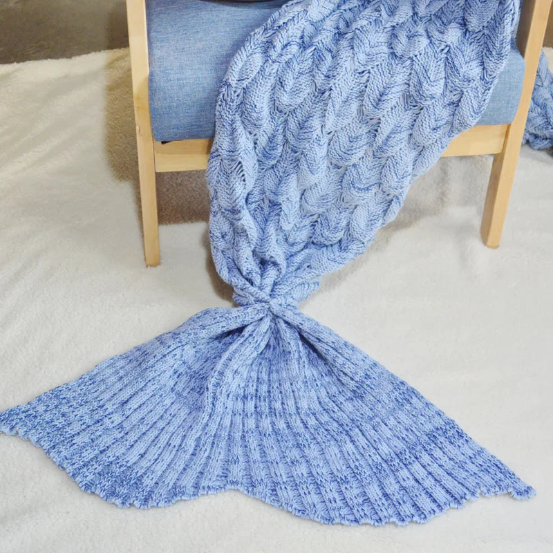 Afralia™ Perlage Mermaid Tail Blanket - Soft Knitted Blanket for Adults & Kids