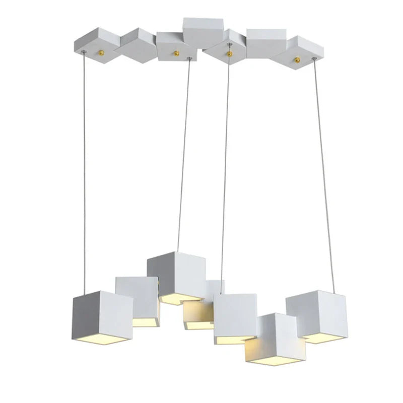 Afralia™ Magic Cube LED Pendant Light for Dining & Living Room by Samsarah Lighting