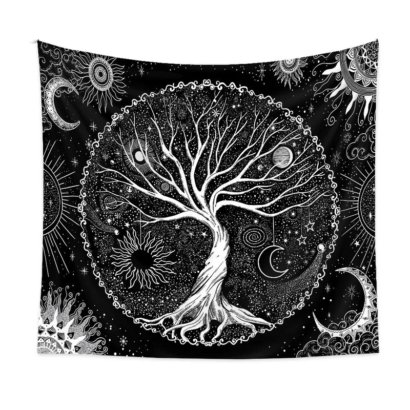 Afralia™ Starry Tree of Life Tapestry for Bedroom, Living Room & Dorm