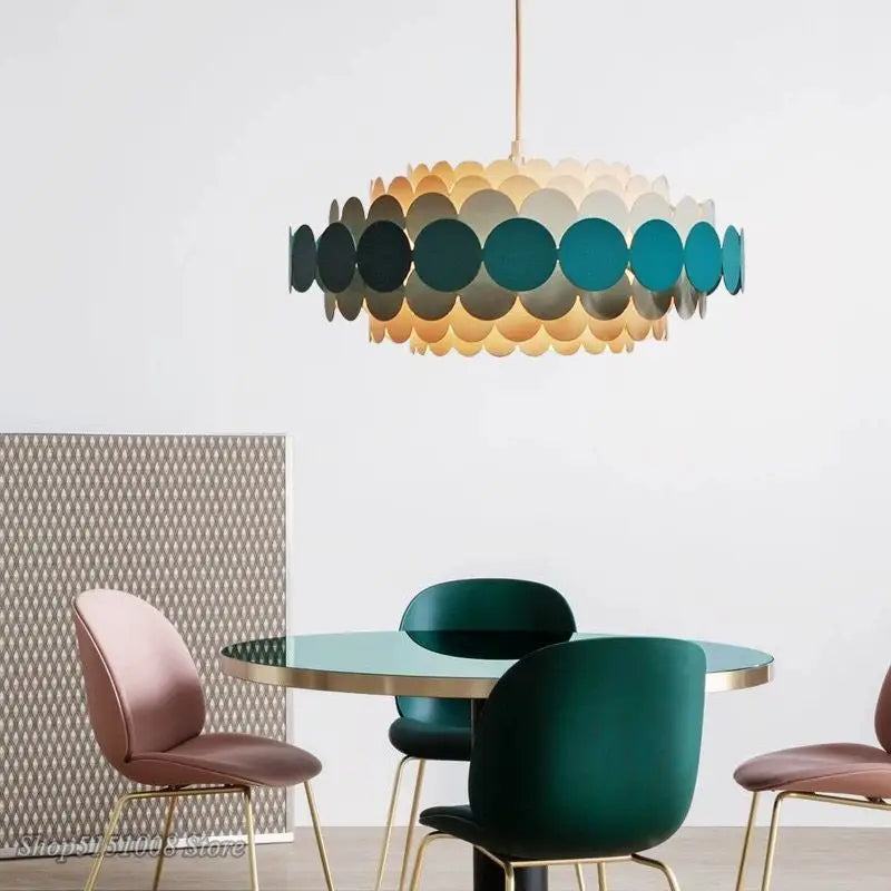 Afralia™ Metal Pendant Lamp | Modern Nordic Round Hanging Light for Dining Room & Bedroom