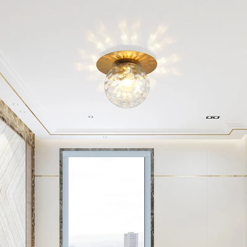 Afralia™ Glass Ball Ceiling Light Fixture for Bedroom Hallway Stairs - Aisel Home Lighting