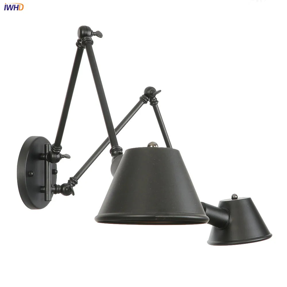 Afralia™ Vintage Industrial 2-Head Wall Lamp